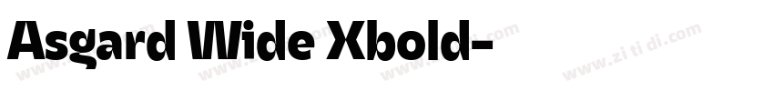 Asgard Wide Xbold字体转换